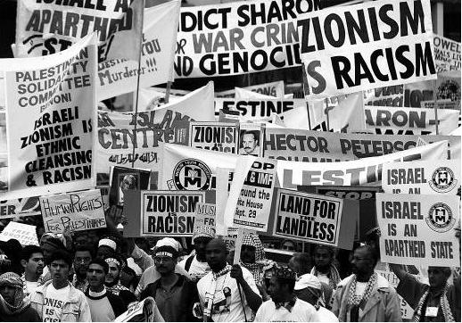 Signs outside Durban programme of action